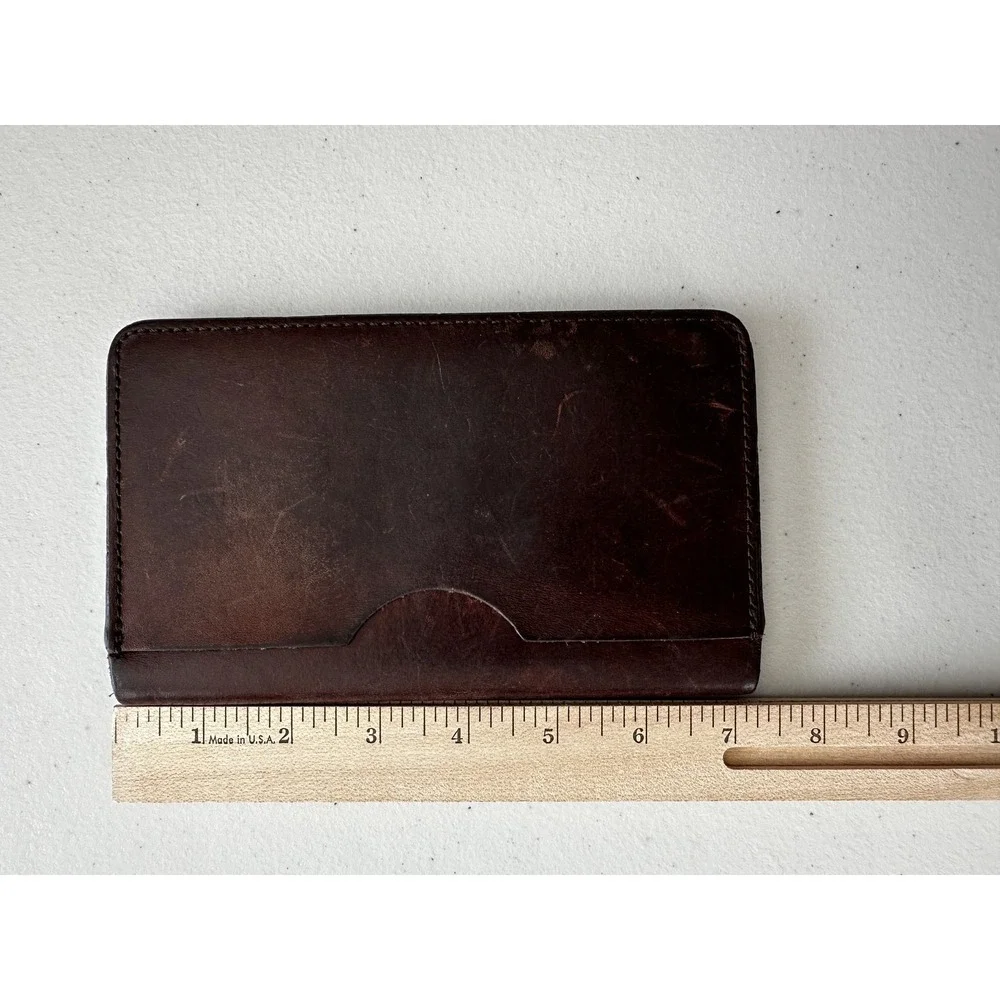 Circa Leathergoods‎ Passport Wallet Case Brown Leather Travel Organizer Pocket